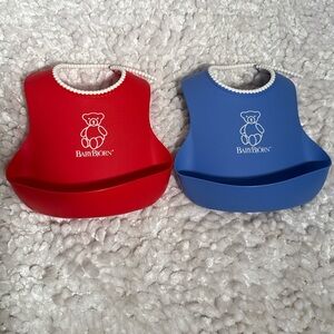 BabyBjorn Red and Blue Bib Duo